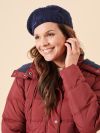 ladies hat, ladies knitted at, navy hat, hat, womens hat, womens knitted hat