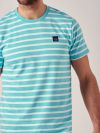 Trev BLUE Stripe T-Shirt | Quba & Co