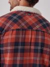 Twillingate ORANGE Check Shacket | Quba & Co