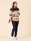 ladies knitwear, womens knitwear, stripe jumper, jumper, womens jumper, 