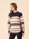 ladies knitwear, womens knitwear, stripe jumper, jumper, womens jumper, 