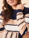 ladies knitwear, womens knitwear, stripe jumper, jumper, womens jumper, 