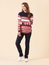 ladies knitwear, womens knitwear, stripe jumper, jumper, womens jumper, 