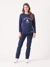 ladies t-shirt, womens t-shirt, ladies long sleeve t-shirt, sail away, boat t-shirt, navy t-shirt, ladies logo top, logo tee, logo t-shirt, womens top