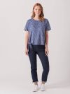 Vinca BLUE Side Tie Woven Top | Quba & Co