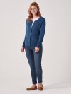 Viviette BLUE Button Cardigan | Quba & Co