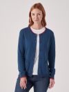 Viviette BLUE Button Cardigan | Quba & Co