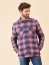 shacket, shirt, jacket, layer, zip up, pink, blue, navy, checked, autumn, winter, mens