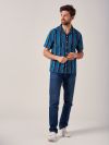 Warwick AZURE BLUE Stripe Shirt | Quba & Co