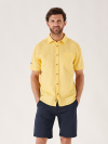 yellow shirt, shirt, yellow, lemon, chest pocket, button up, shirt, summer shirt, light shirt