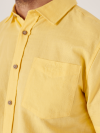 yellow shirt, shirt, yellow, lemon, chest pocket, button up, shirt, summer shirt, light shirt