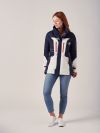 Ladies NAVY WHITE New X10 Sport Waterproof Jacket | Quba & Co